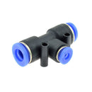 Pneumatic Union Tee Connector for 6mm–8mm–6mm Air Tubes – Model TPEW6-8