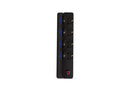 Elios BASIC 12 Sockets Power Strip – 3 m Cable – Black/White