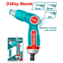 Total tools Plastic trigger nozzle with 3 way adjustable spray - THWSG6031