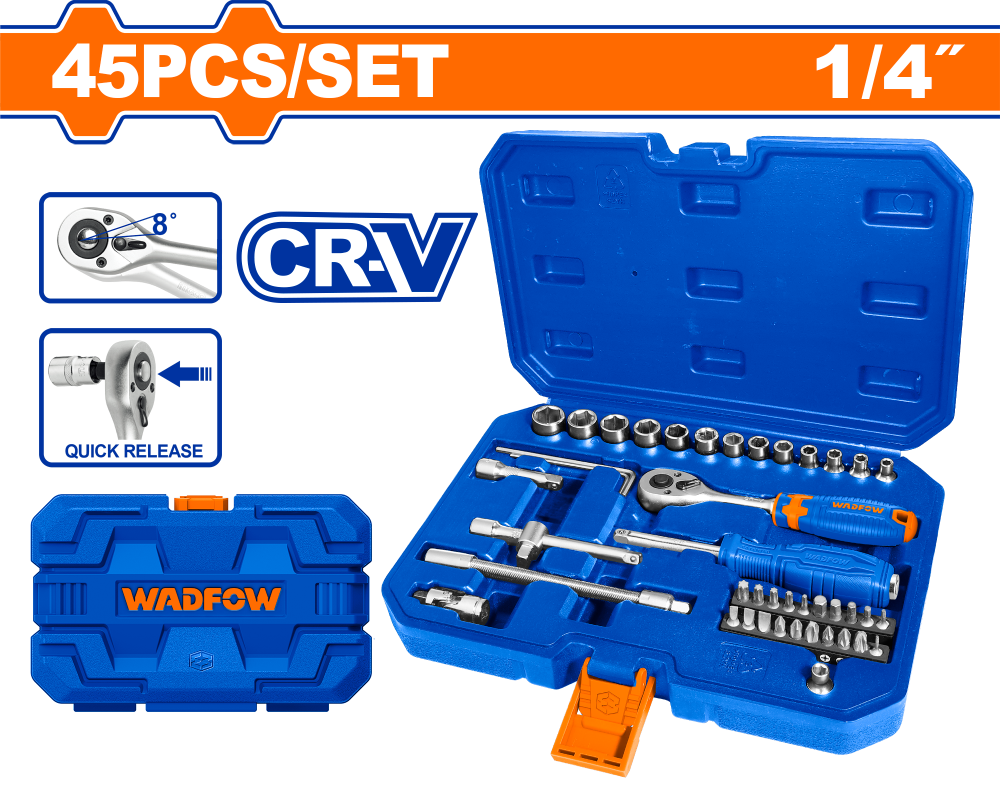 WADFOW 45 Pcs 1/4