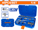 WADFOW 
45 Pcs 1/4" socket set 4 : 14 mm  
- WST4D45