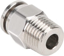 Pneumatic Metal Male  Connector for 6mm Tube x 1/2" Thread – Model MPC06-04
