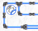 Union T/Tee Connector Three Way Pneumatic Air tube fittings Tube 14mm Model TPE-14