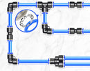 Union T/Tee Connector Three Way Pneumatic Air tube fittings Tube 12mm Model TPE-12