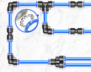 Pneumatic Union Tee Connector for 4mm–6mm–4mm Air Tubes – Model TPEW4-6
