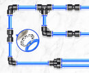 Straight Union Connector Two Way Pneumatic Air tube fittings Tube 12mm Model TPU12