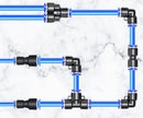 12 mm Tube to 10 mm Tube Pneumatic Straight Union Connector – Model TPG12-10