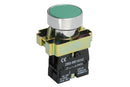 Normally Open Pushbutton Metal Bezel –50Hz-60Hz- Green-LAY5-BA31