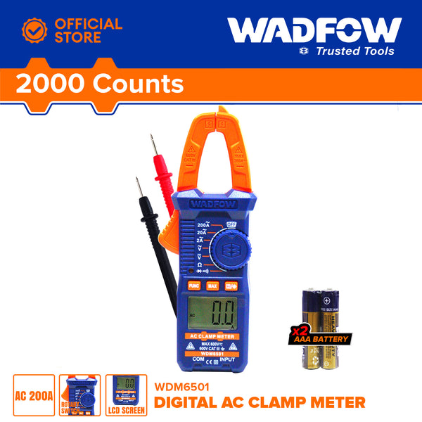 Digital AC clamp meter 200V, 2000 counts WADFOW - WDM6501