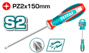 Total tools Pozidriv screwdriver S2 - 150 mm  PZ2 - TSDPZ2150
