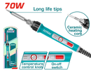 توتال تولز كاوية لحام قصدير كهرباء 70 وات ببكره للتحكم فى الحرارة - TET01606