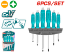THGSS35061 - توتال تولز طقم مفكات عاده و صليبه دقاق 6 قطع
