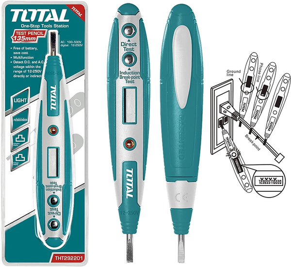 TOTAL TOOLS Digital Test pencil 135mm x 23mm x 17mm / 12V - 220V - THT292201