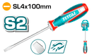Total Tools Slotted Screwdriver S2 4mm × 100mm – TSDSL4100