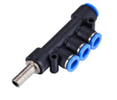 Male adabtor four Way Pneumatic Air tube fittings Tube 6mm Model TPKJ6