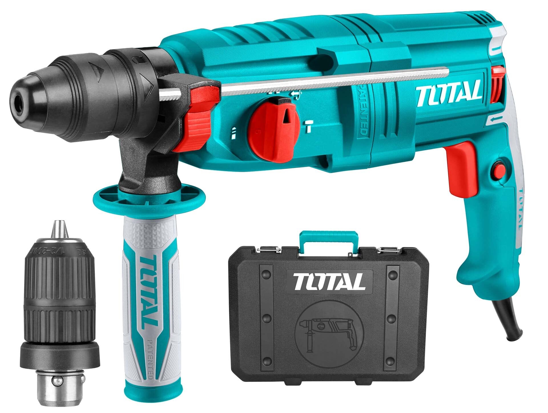 トンペイ Total Tools Rotary Hammer 800W – SDS Plus – Impact Energy 2.5J – with