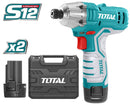 TOTAL TOOLS Lithium-Ion impact driver /12V / Max.torque:100NM - TIRLI1201