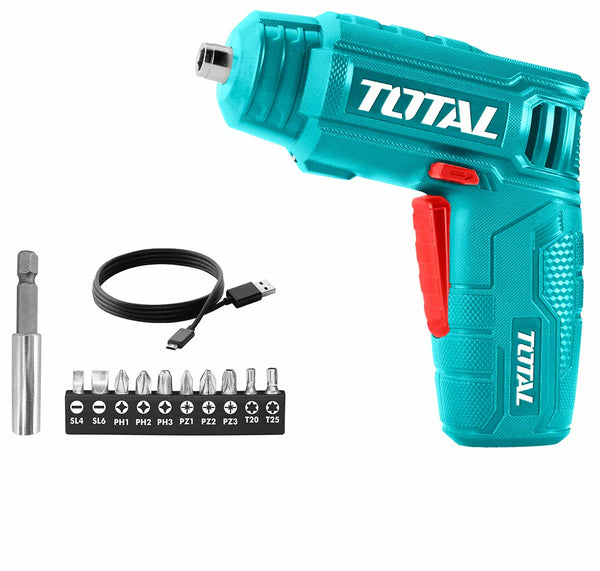 TOTAL TOOLS Lithium-Ion cordless screwdriver /4V / Max.torque:4NM - TSDLI0402