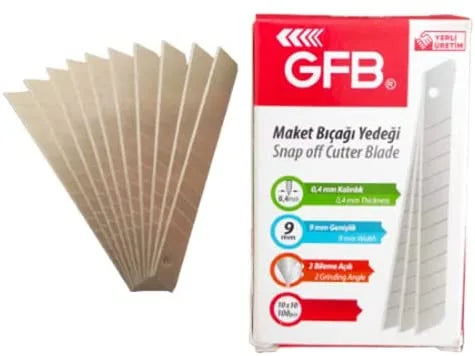 Thin Turkish Cutter Blade 9 mm – Model : GFB-CUTTER BLADE-9MM