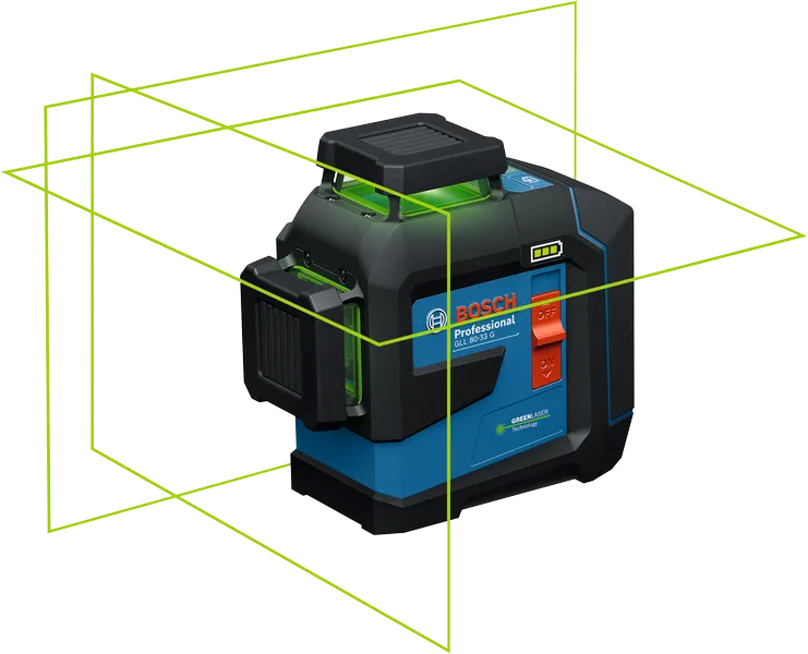 Bosch  3-Line Green laser level  80 meters GLL 80-33 G   - 0601065501