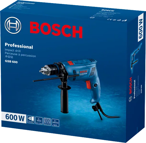 Bosch Impact Drill 13mm  600W GSB 600  - 06011a03ka