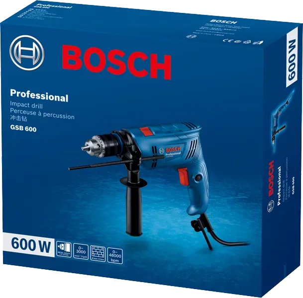 Bosch Impact Drill 13mm  600W GSB 600  - 06011a03ka