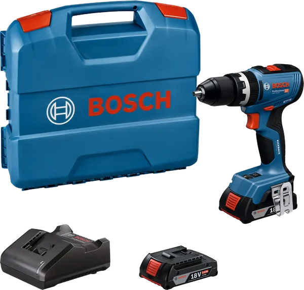 شنيور دقاق شحن 18 فولت عزم  65 نيوتن + 2 بطارية من  بوش موديل GSB 18V-65 – 06019N31K0