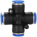 Cross Union Connector Four Way Pneumatic Air tube fittings Tube 12mm Model TPZA 12