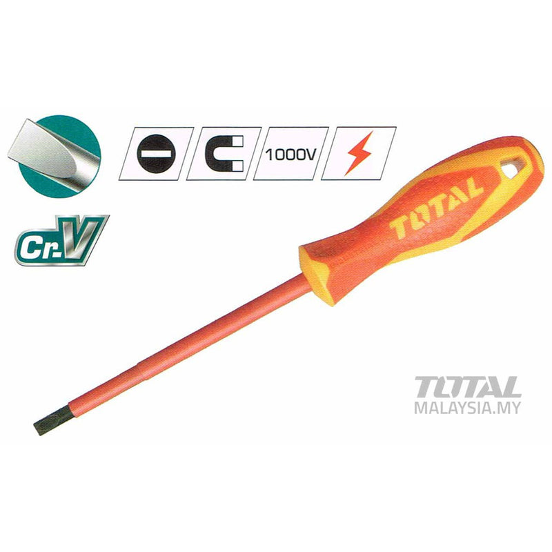 TOTAL TOOLS Insulated Screwdriver SL5.5 X 125mm-THTIS5125