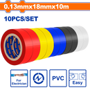 WADFOW PVC insulating tape 10 m 18 mm  10 pcs. - WPN1023