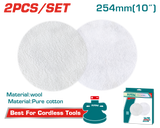 Total tools Polishing and cleaning set 2 pcs 10" ( wool and  cotton ) - TAC25402