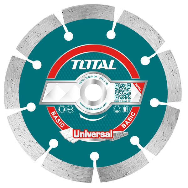 TOTAL TOOLS Dry diamond disc  (9") 22mm FOR Cutting walls and marble - TAC2112303M