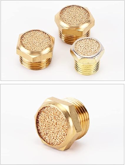 Flat brass  Pneumatic Silencer- BSLM