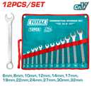 Total tools 12 Pcs combination spanner set 6: 32 mm - THT1022122