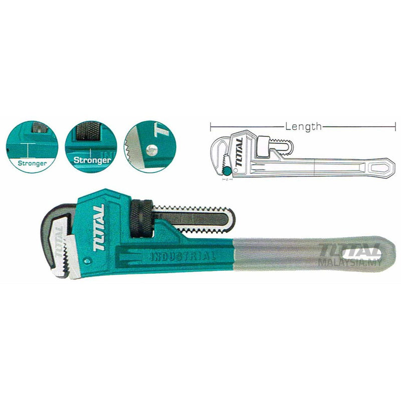 TOTAL TOOLS
 Pipe wrench 200mm(8") inch
 - THT170806