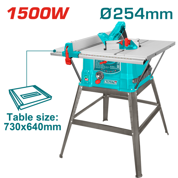 Total tools Table saw  254 mm 10" 1500 W - TS5152548