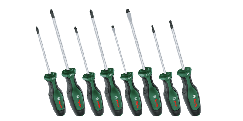 Bosch philips , slotted  and torx screwdriver set 8 pcs    -  1600A02BX8