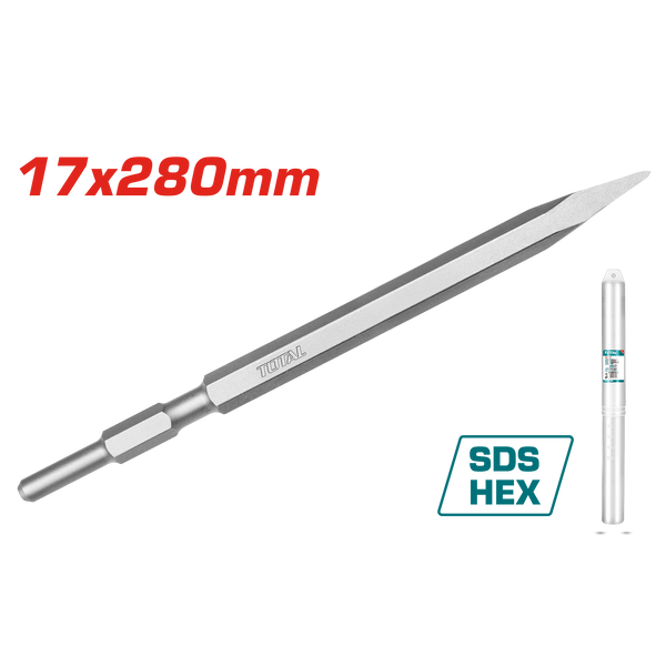 Total tools Hex pointed chisel 17 x 280 mm - TAC153171