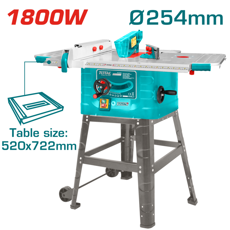 Total tools Table saw 254 mm 10" 1800 W - TS51825428