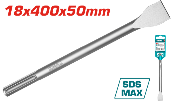 Total tools SDS max flat chisel 18 x400 x 50 mm -TAC15221822