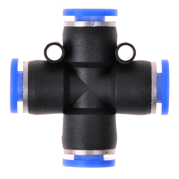 Cross Union Connector Four Way Pneumatic Air tube fittings Tube 10mm Model TPZA 10