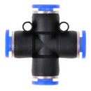 Cross Union Connector Four Way Pneumatic Air tube fittings Tube 6mm Model TPZA 6