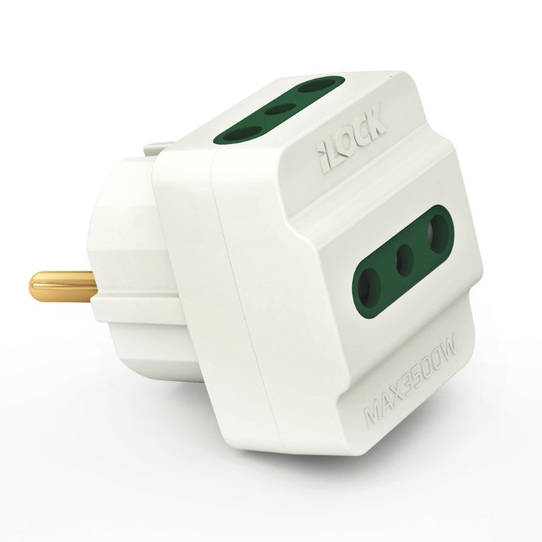 ILOCK 3-Way Wall Outlet Adapter-3500W