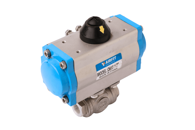 Actuator with 3-Way Stainless Steel  Ball Valve / model :QBV-3way