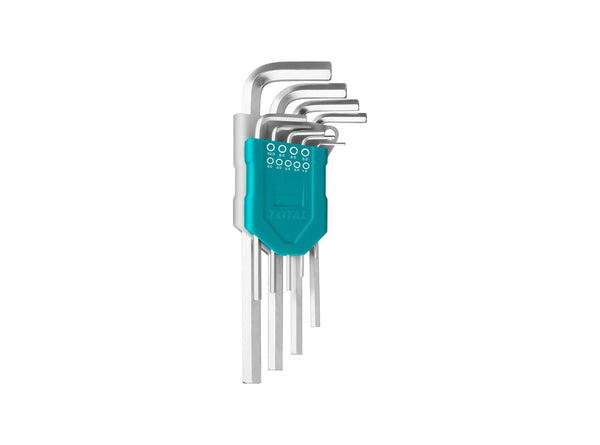 TOTAL TOOLS
 9pcs Hex key Long arm from size 1.5 to 10mm - THT106191