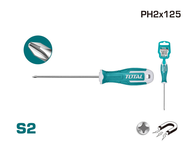 TOTAL TOOLS Phillips screwdriver 6mm X 125mm - THT26PH2125