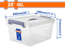 WADFOW Plastic storage box  25 inch 66 Ltr. -WTB2370