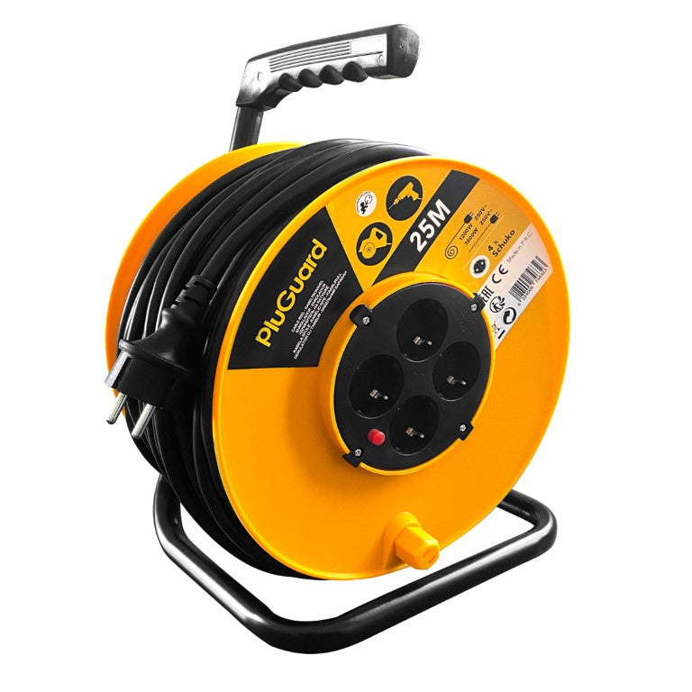             مشترك كهرباء بكرة بكابل طول 25 متر بها أربع مخارج للاستخدام 
                                                                              المنزلي والصناعي
ALLOY 25M- CABLE REEL-4OUTPUT