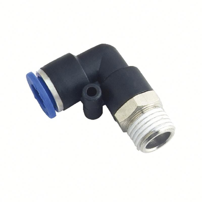 Male Elbow Connector Pneumatic Air tube fittings Thread 1/4 inch x Tube 4mm Model TPL 04-02