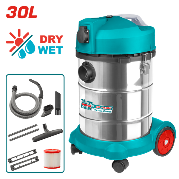 Total tools Vacuum Wet and dry cleaning 1400 W 30 ltr.  -TVC14301